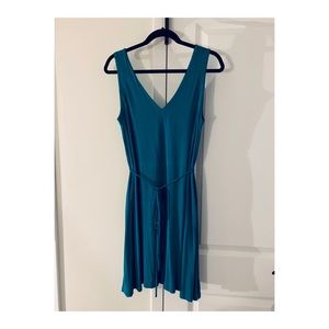LOFT Teal Blue Tie Dress